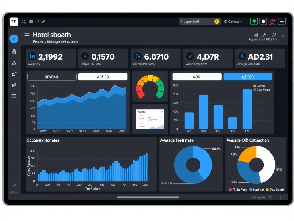 Detailed overview of a Cloud PMS dashboard showing various operational metrics and charts.