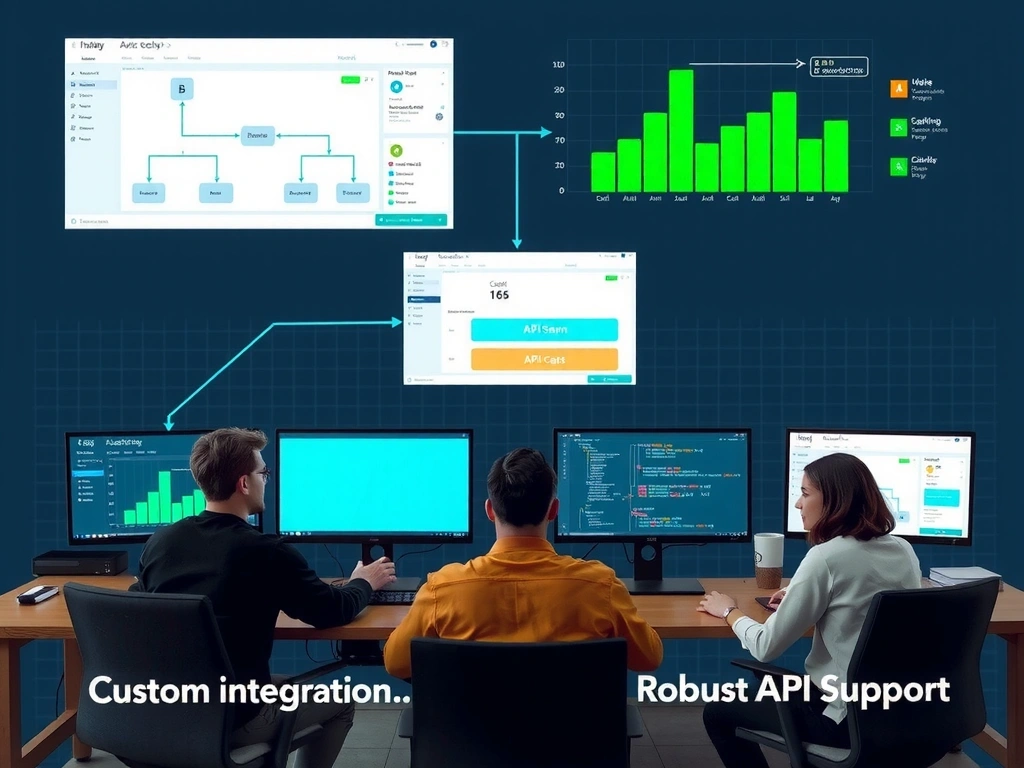 Development team collaborating on API documentation for integrations