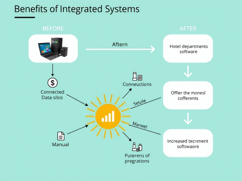 Graph showing improved data flow and efficiency after integrations